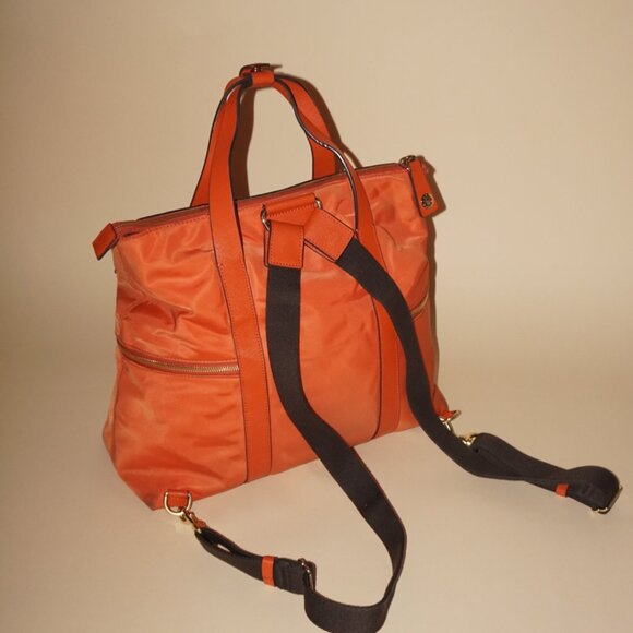 Henri Bendel Nylon Jetsetter Convertible Orange Backpack main image 9
